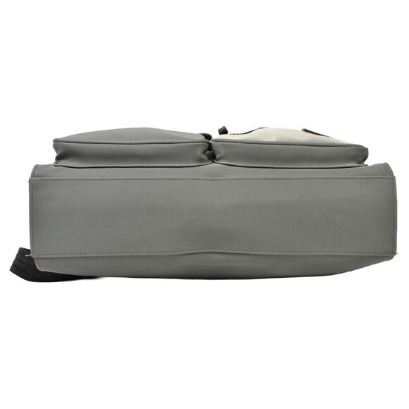 T R Bentley Gray and Black Nylon Canvas Shoulder Bag NICE - Picture 10 of 12